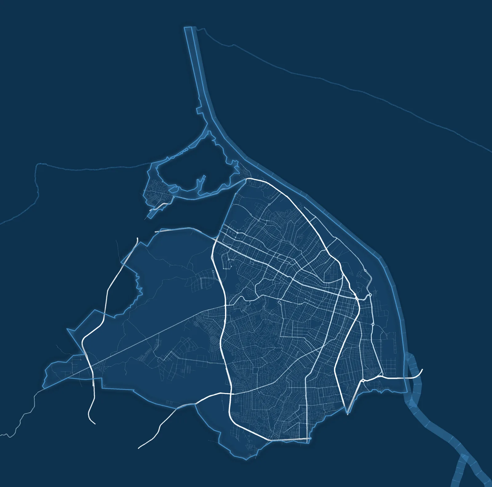 Mapa de Barranquilla: área de servicio a domicilio de Rehabituar